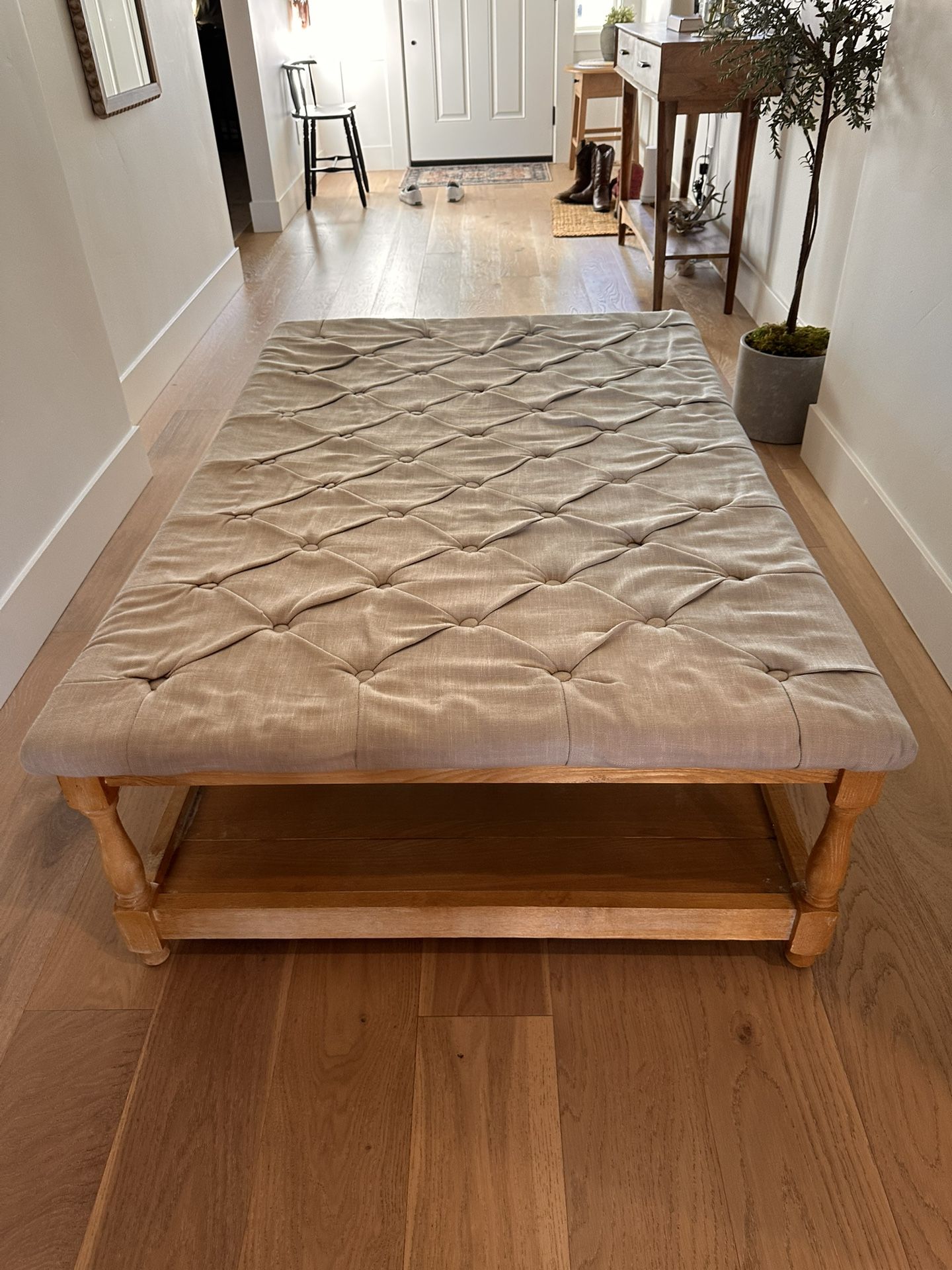 Solid Wood Ottoman