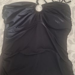 Michael Kors Swim Top Size Xl Black 