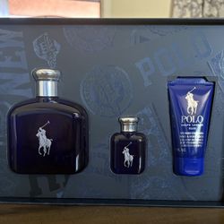 Ralph Lauren  Polo Blue 3 Pcs Gift Set 4.2 Oz