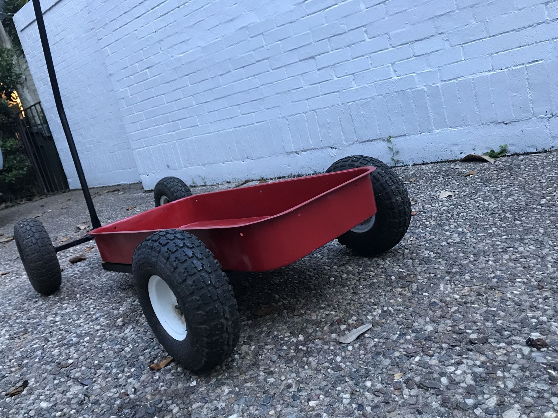 Slammed little red wagon!