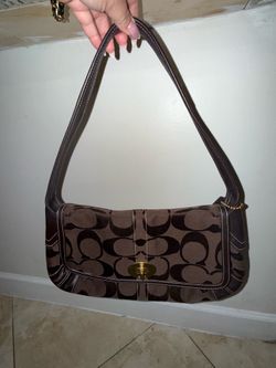 Coach Soho Signature Ergo Flap.Vintage Brown Shoulder Bag Y2K