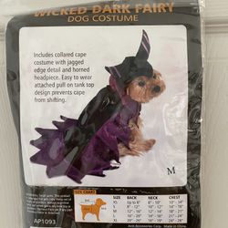 New Anit Maleficent Villain Dog Halloween Costume 