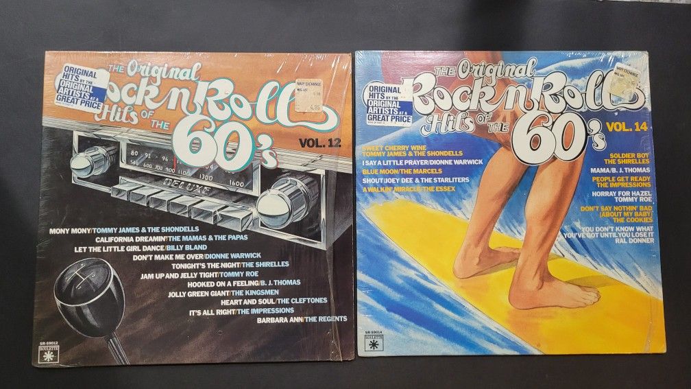 Original Rock N Roll Hits Of 60s Vol12 And Vol14 Vinyl LP