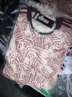 Beige & Red Mexico Jerseys