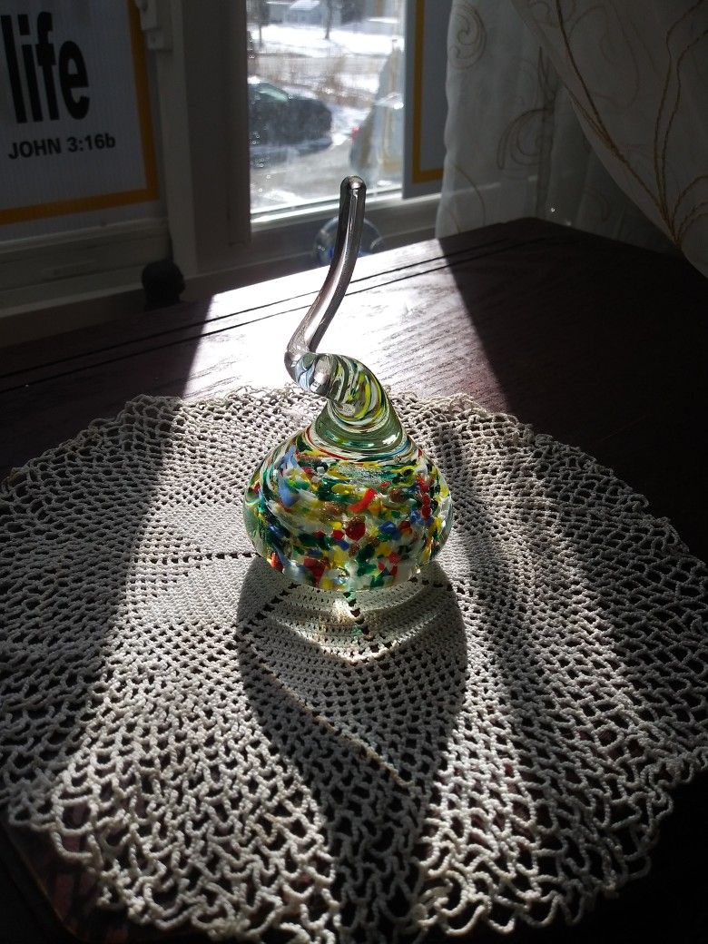 Glass Candy Kiss Paperweight