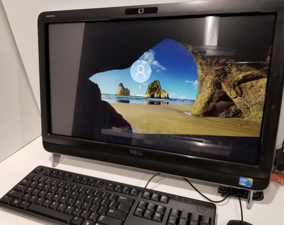 Dell Vostro,23 “ screen, Windows 10, 4 GB, Intel core i3, 500GB HD