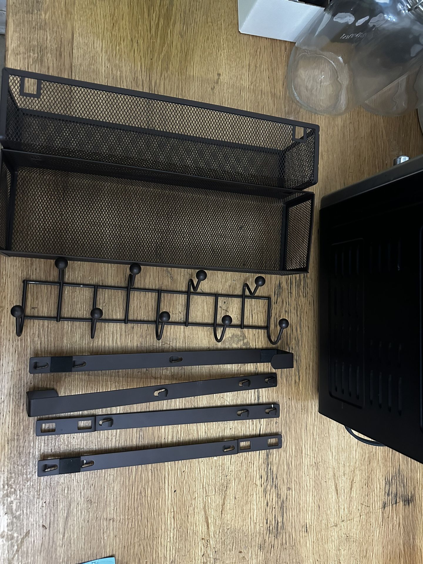 Wall Mounted Storage Rack Set Black