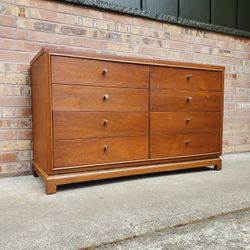 Mid Century Modern 6 Drawer Lowboy Dresser Vintage 
