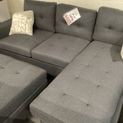Small Sectional With Ottoman