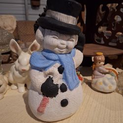 1970s Ceramic Snowman