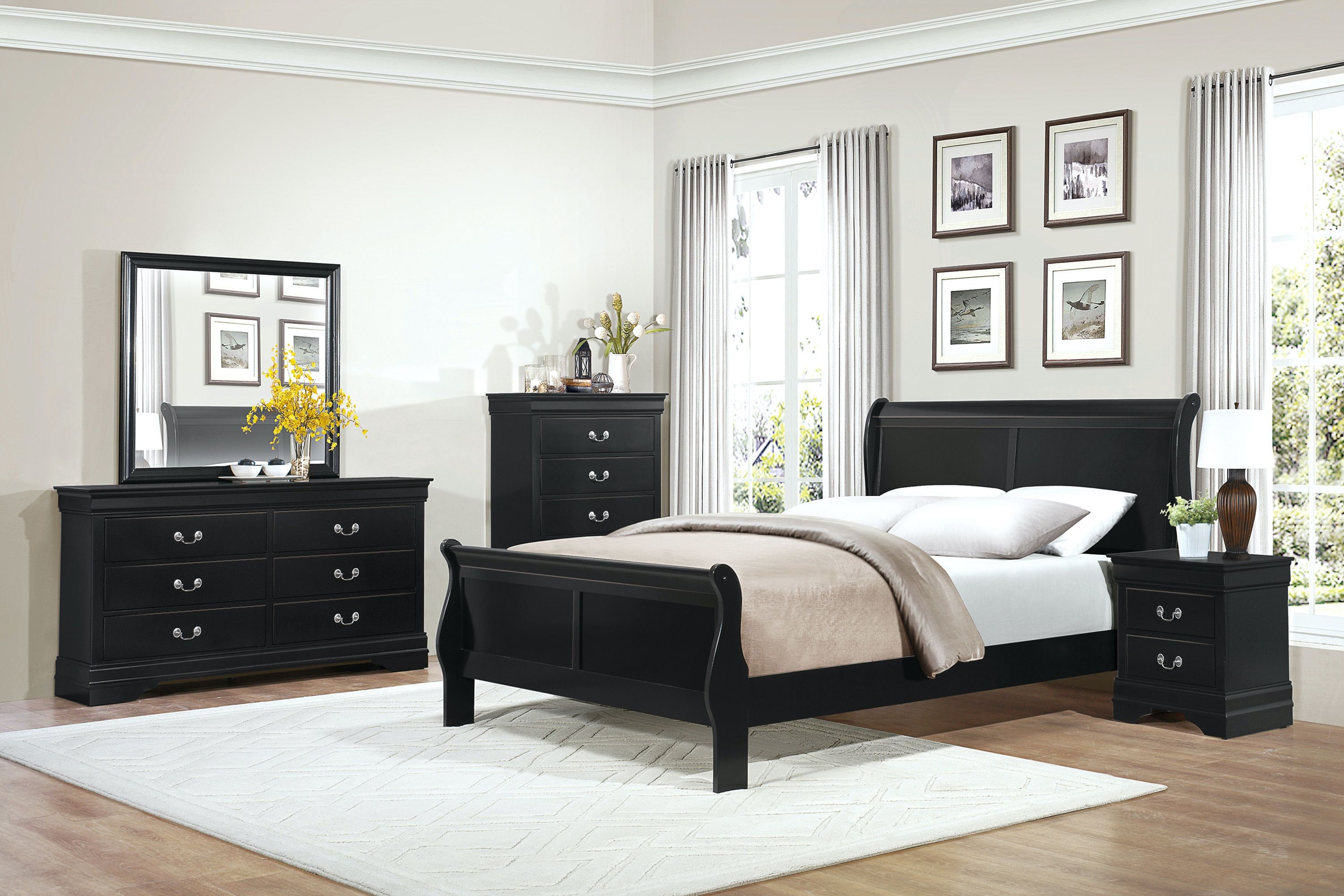 4-PC QUEEN BEDROOM SET - AVAILABLE IN DIFFERENT COLORS
