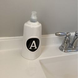 Classy monogram “A” Soap Dispenser
