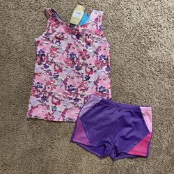 NWT Jacque Moret Dance Top And Shorts For Cheer Gymnastics Size Small