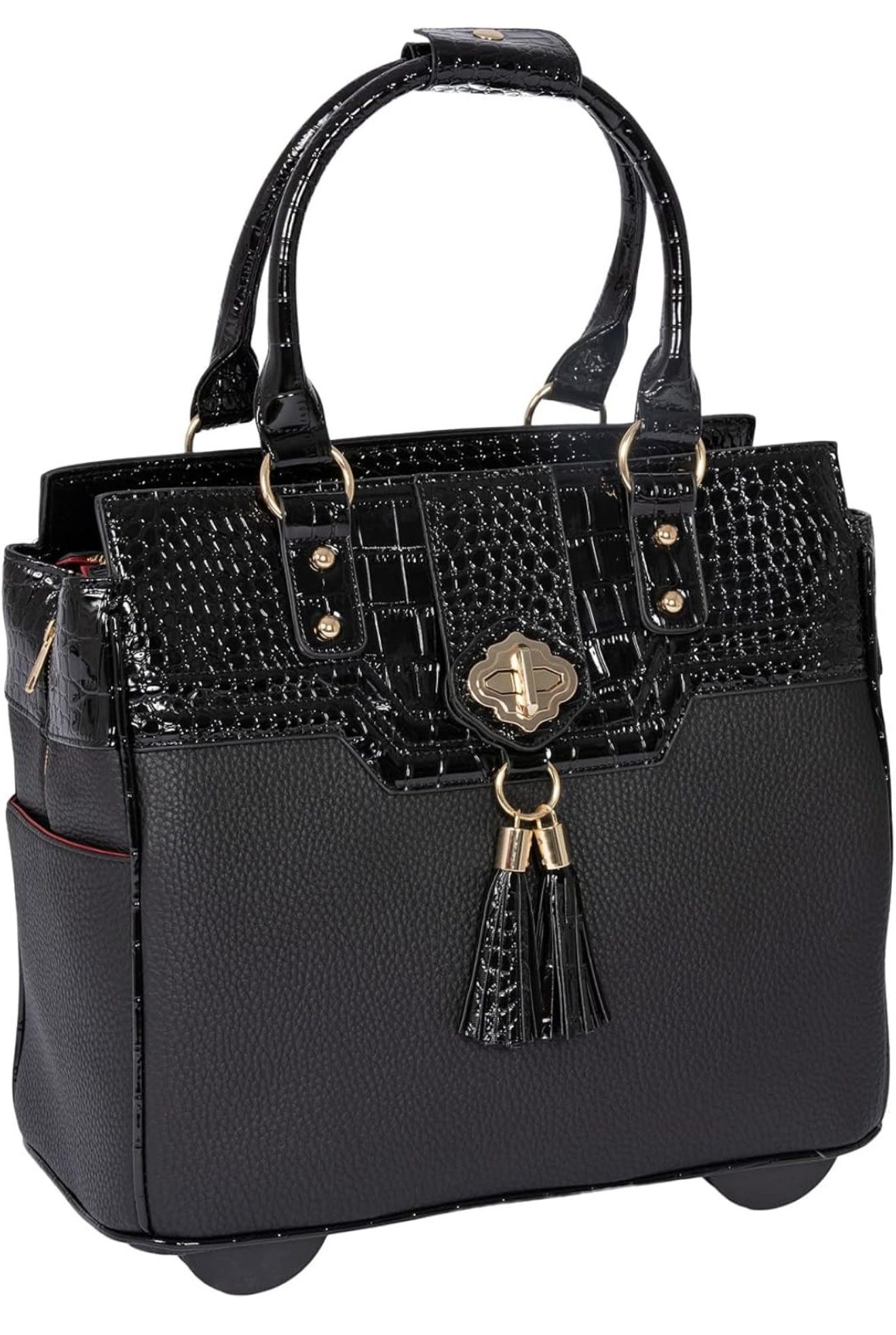 Beautiful Alligator JKM & Company Rolling Laptop Bag