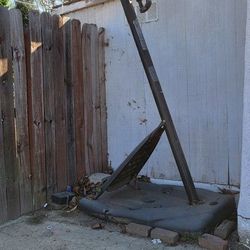 Basketball Hoop And Stand , Needs New Net. Has NBA Sticker On It