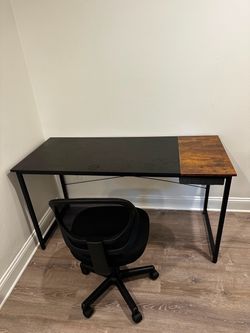 Industrial Style Desk with Metal Frame