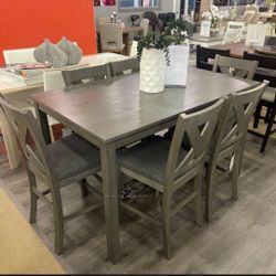 Caitbrook Gray Dining Set$10 Down payment,financing and Delivery Available