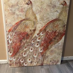 Peacock Oil Painting 