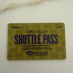 Coachella One Shuttle Pass Week 2 