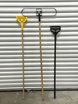 Set of Mop Handles and 24” Dust Mop Frame – Durable and Ready to Use
