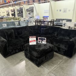 New Black Sectional 
