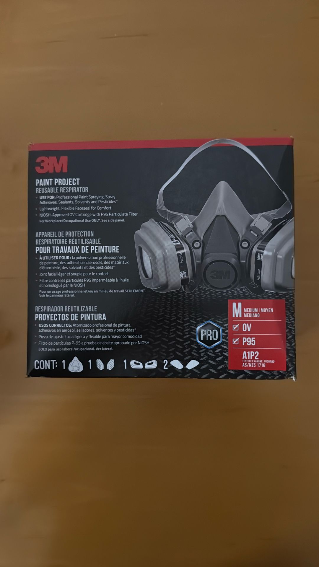 3m paint project reusable respirator pro medium p95