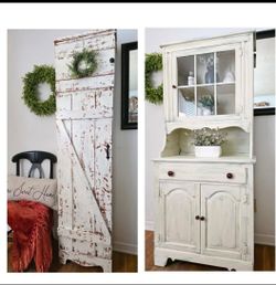 Farmhouse China Cabinet,  Pantry Cabinet