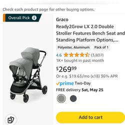 Graco Double Stroller With Stand And Sit Bar 