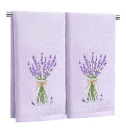 Lavender hand towels
