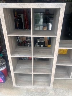 8-Cube Storage Organizer Bookcase and 4- Cube Organizer