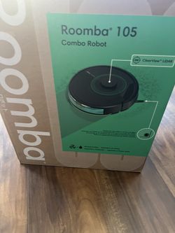 New in box iRobot Roomba 105 Combo Robot Vacuum & Mop - Easy to use, Intense Power-Lifting Suction, LiDAR Navigation, Multiple Cleaning Modes, Avoids 