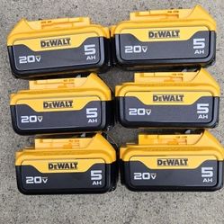 Dewalt 20v Batteries 5.0 Ah Brand New 