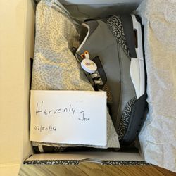 Jordan 3 Cool Grey sz 10.5 8/10 Og all. $130