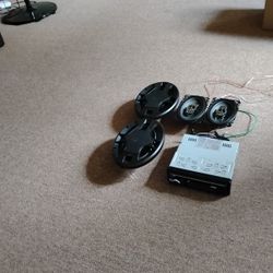 Car Cd player With Remote And 4 Car Speakers 