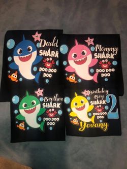 Baby Shark Birthday Family T-shirts