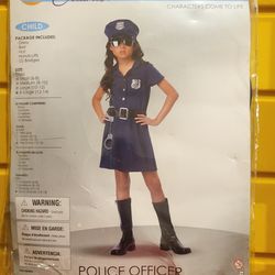 Girls Police Officer Halloween  Costume X-Large (12-14)