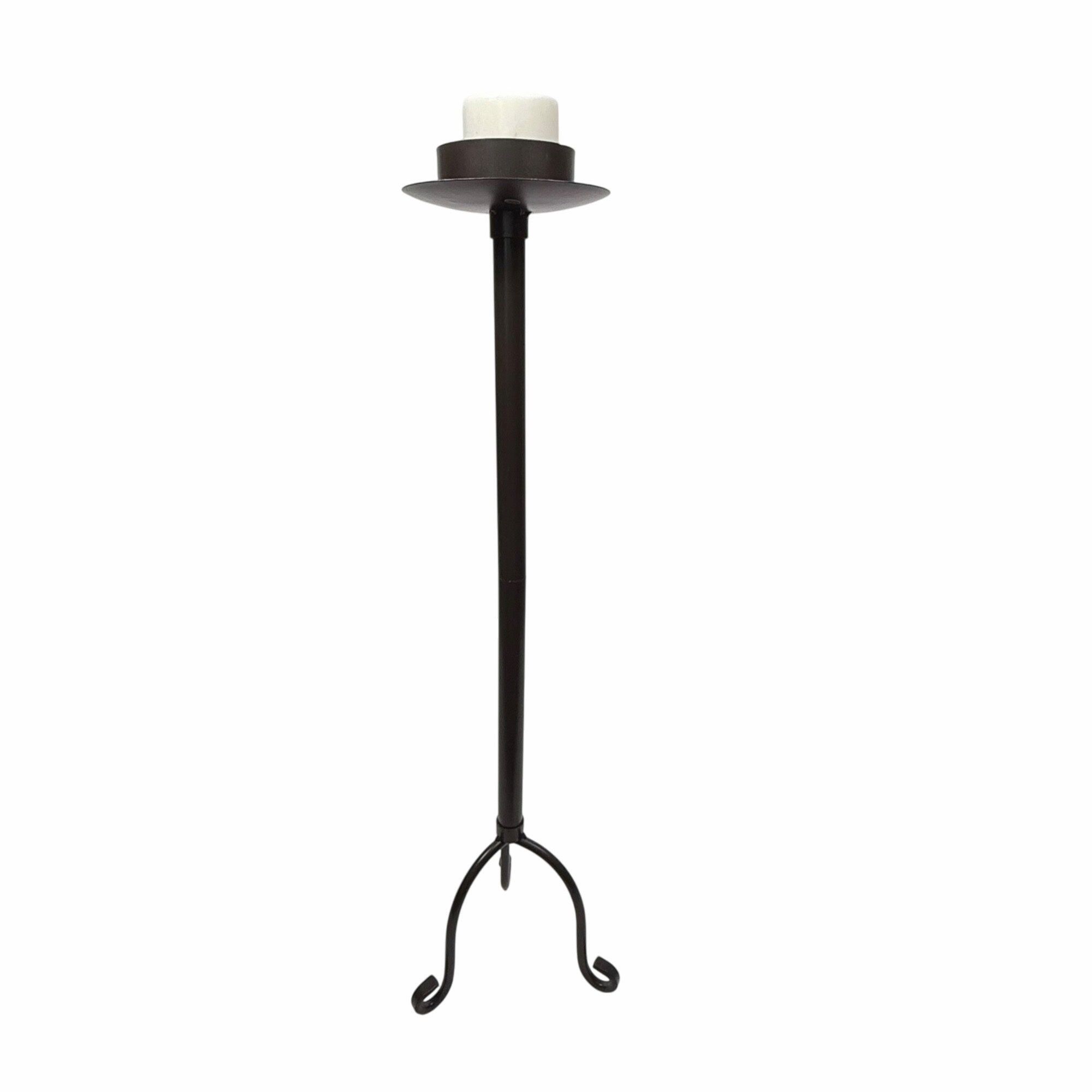 Tall Bronze Floor Stand for Pillar Candle 32"