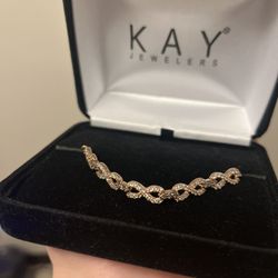 14k Rose Gold Infinity Bracelet 