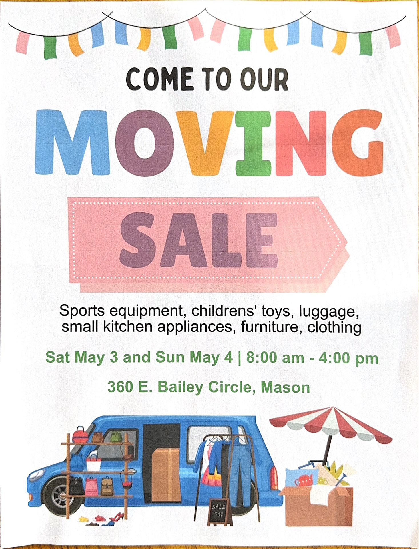 Moving Sale