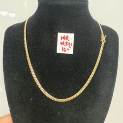 14K Solid Gold 🇨🇺 Links Chain For Wedding 14.2Gr 16 Inches Long 