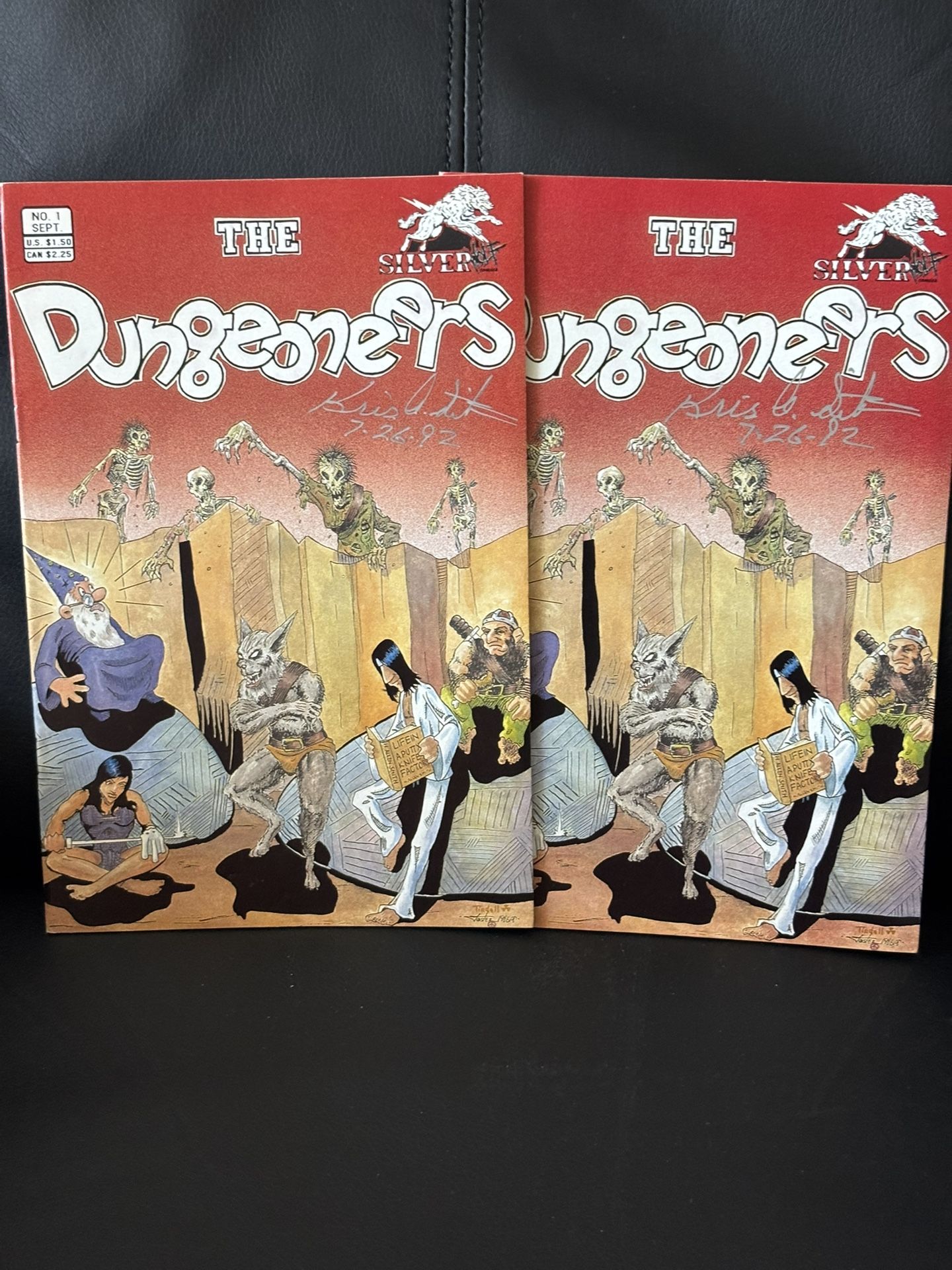 The Dungeoneers Comics (2) Vol. Issue 1 1986 ***both signed by writer Kris Silver
