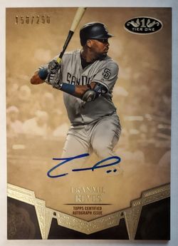Franmil Reyes 2019 Topps Tier One Auto #'d 158/250 San Diego Padres Cleveland Indians MLB