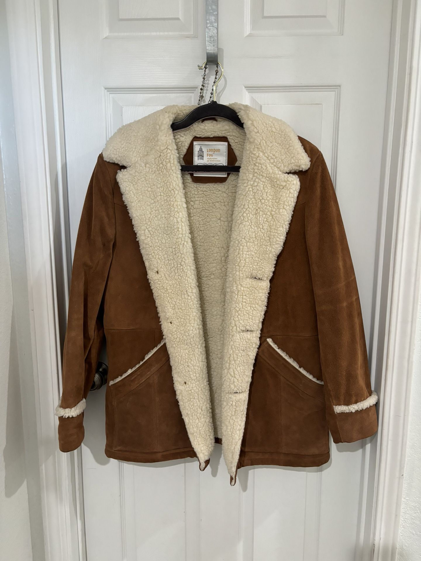 Vintage Leather Sherpa Jacket London Fog Men’s