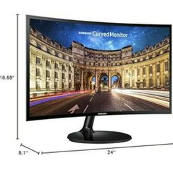 Samsung Curved Monitor 60 Hz Full Hd 1080p 24 By 16