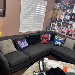 Navy Blue Sectional Couch $225