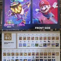 The Super Mario Galaxy Movie Double Sided Poster, Super Mario 40th Anniversary