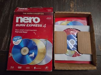 Nero Burn Express 4 CD DVD Bluray Copy Rip Convert *OpenBox-Not Used-See Pics