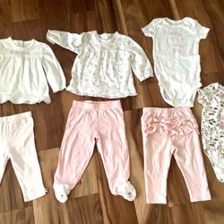 Baby Girl Clothes Lot 6-9 Months – 7 Pieces, All for $8