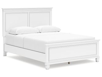 Fortman White Queen Panel Bed