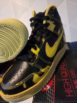 Nike Dunk High 1985 SP "Yellow Acid Wash"  Sz3.5 DS